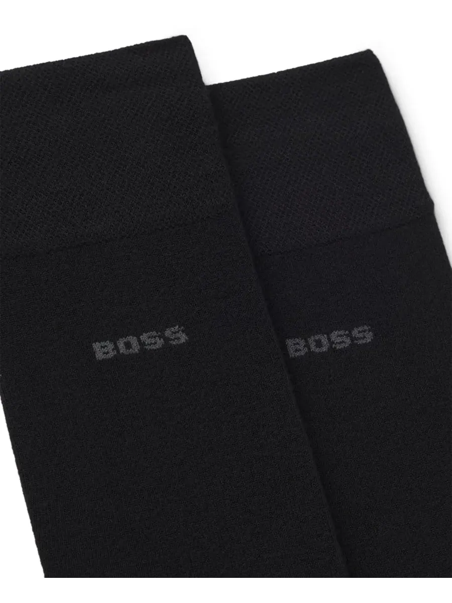 Мужские носки стандартной длины, комплект из 2 пар Hugo Boss — изображение 2 из 3, черный