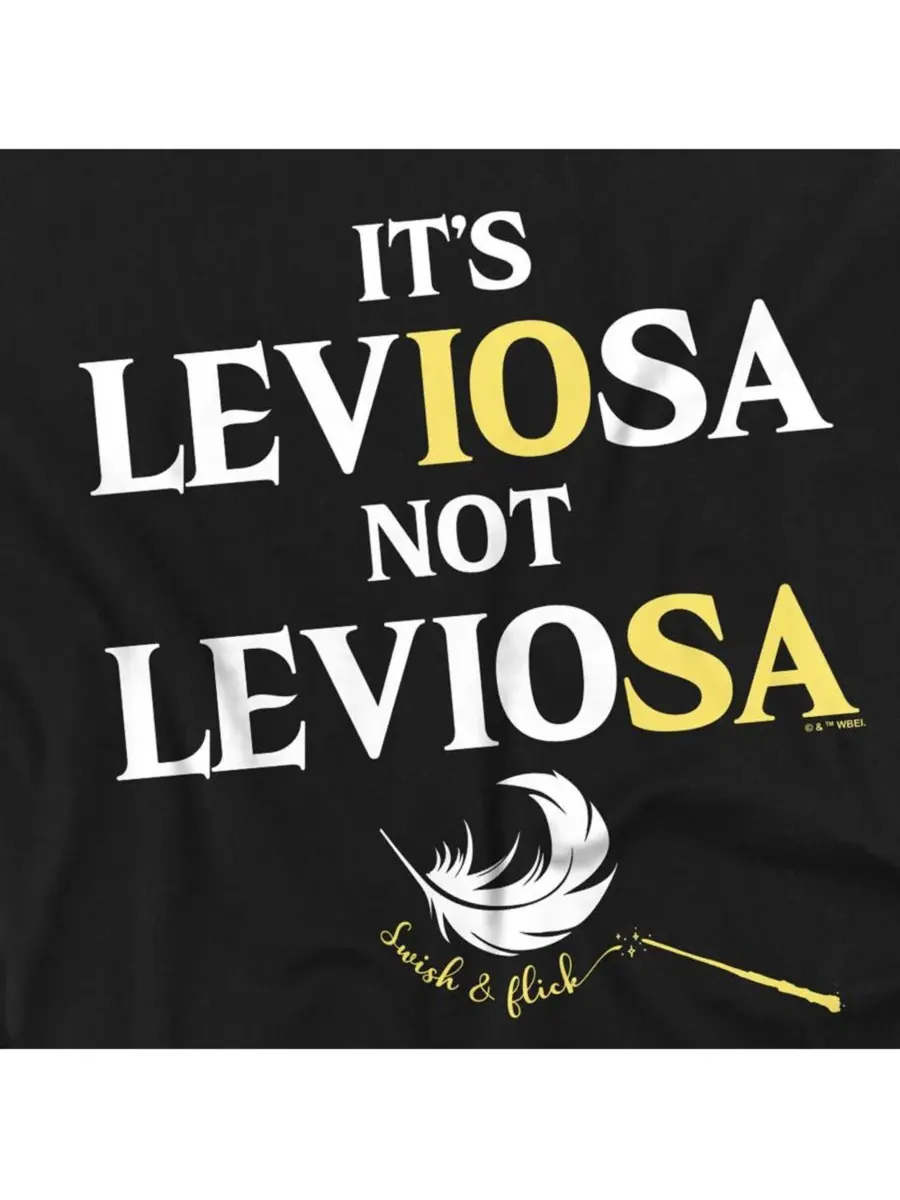Мужская футболка "It's Leviosa Not Leviosa" Harry Potter — изображение 3 из 3, черный