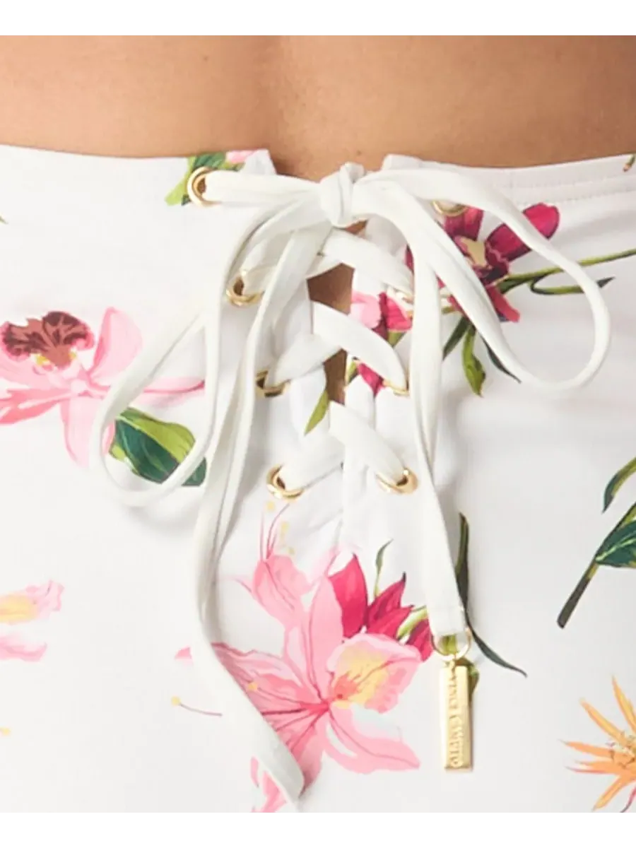 Женские плавки с завязками на спине и высокой талией Vince Camuto, айвори — изображение 2 из 3, белый