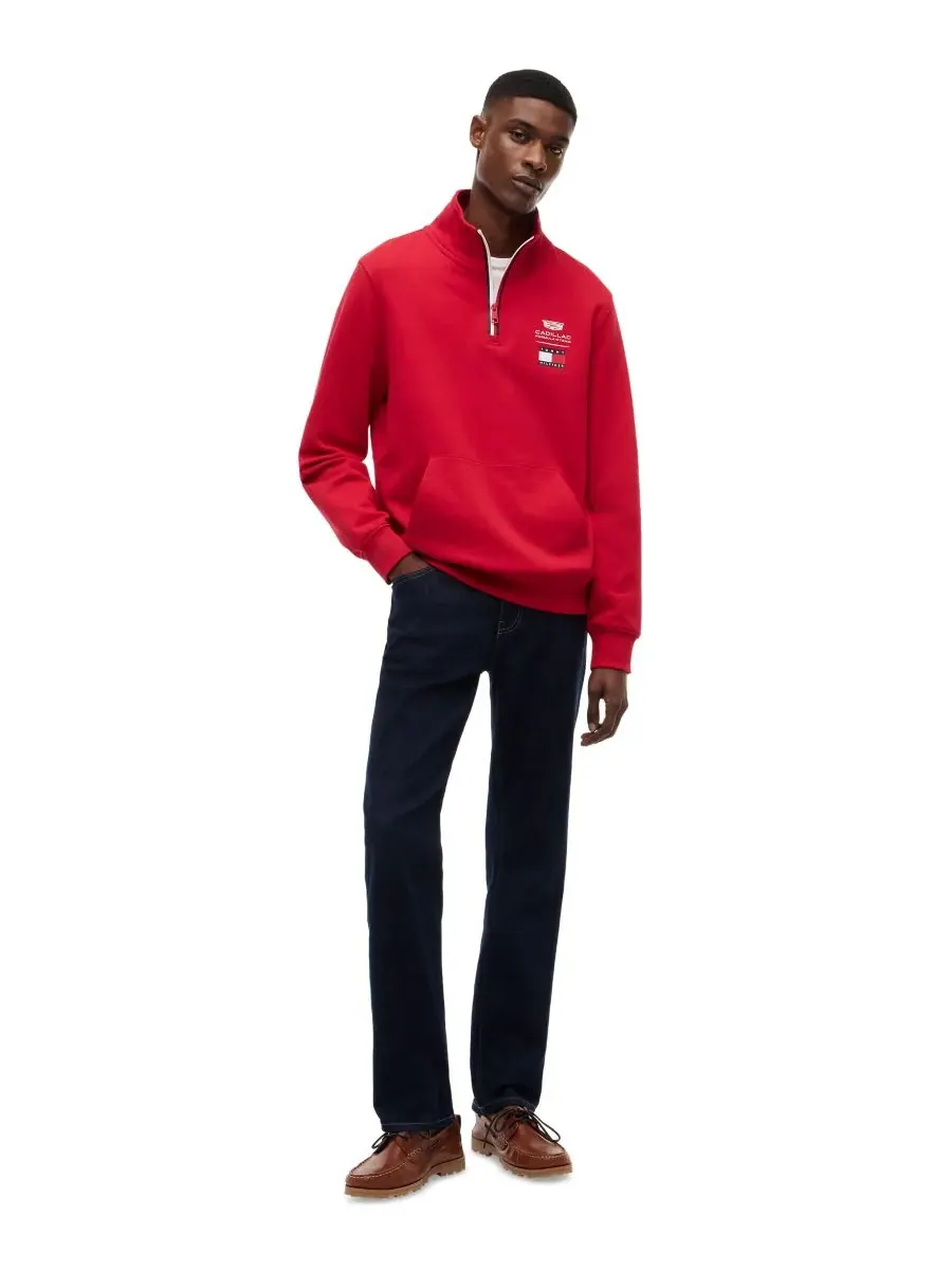 Мужская толстовка на молнии с логотипом Cadillac F1 Tommy Hilfiger — изображение 2 из 4, красный