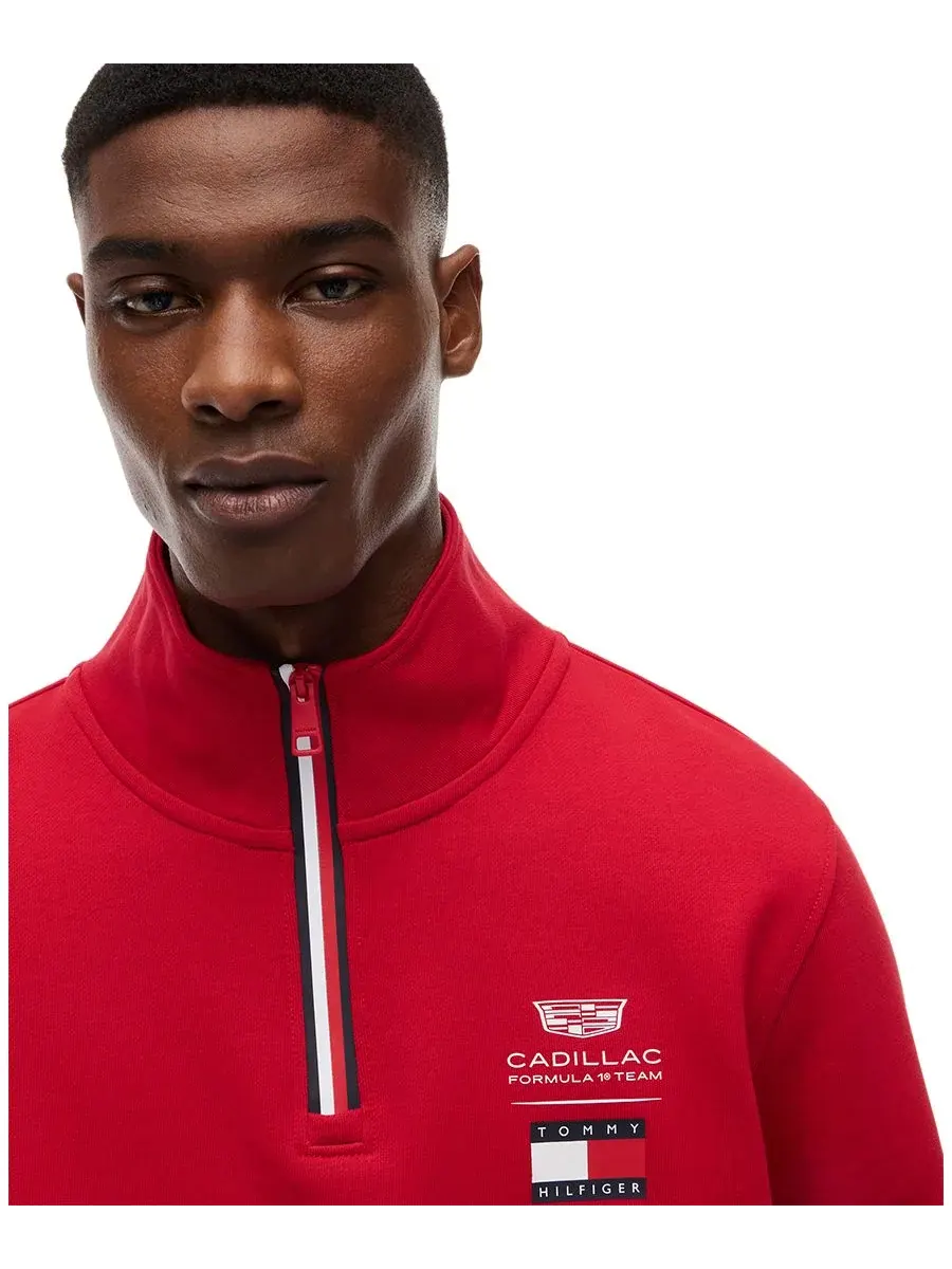 Мужская толстовка на молнии с логотипом Cadillac F1 Tommy Hilfiger — изображение 3 из 4, красный