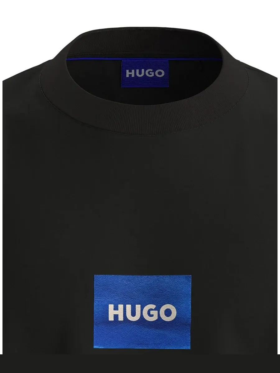 Мужская футболка Nayonix с круглым вырезом Hugo Boss — изображение 2 из 3, черный