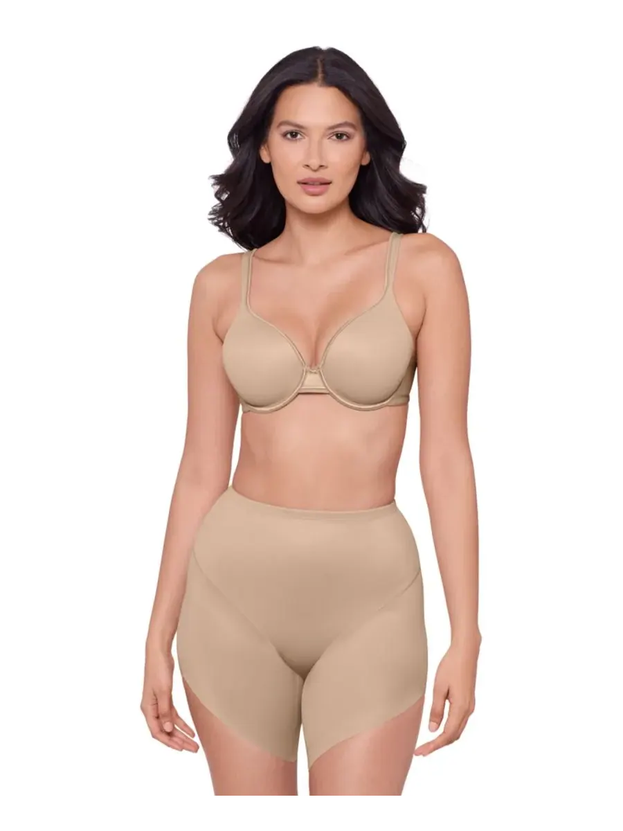 Эффектные короткие шорты с косым низом, модель 2447 Miraclesuit — изображение 1 из 5, бежевый