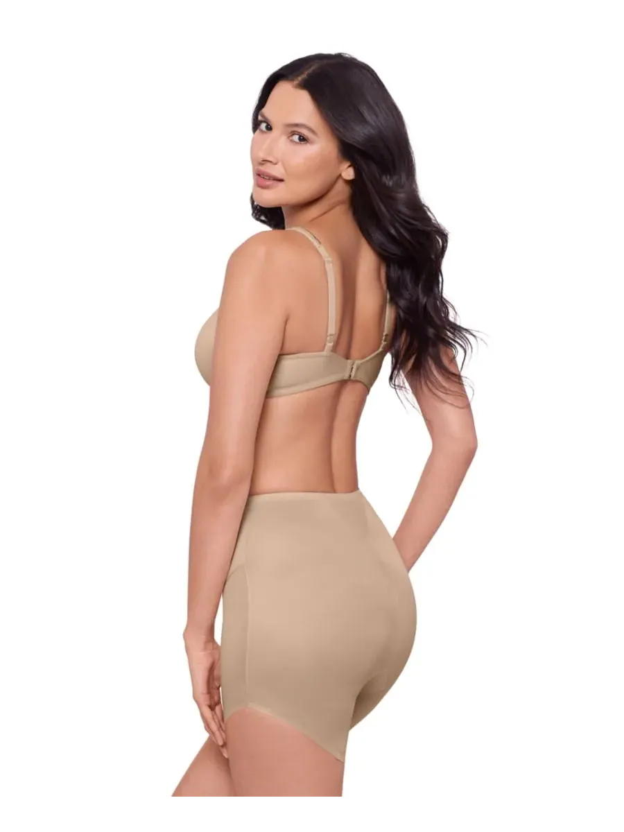 Эффектные короткие шорты с косым низом, модель 2447 Miraclesuit — изображение 3 из 5, бежевый