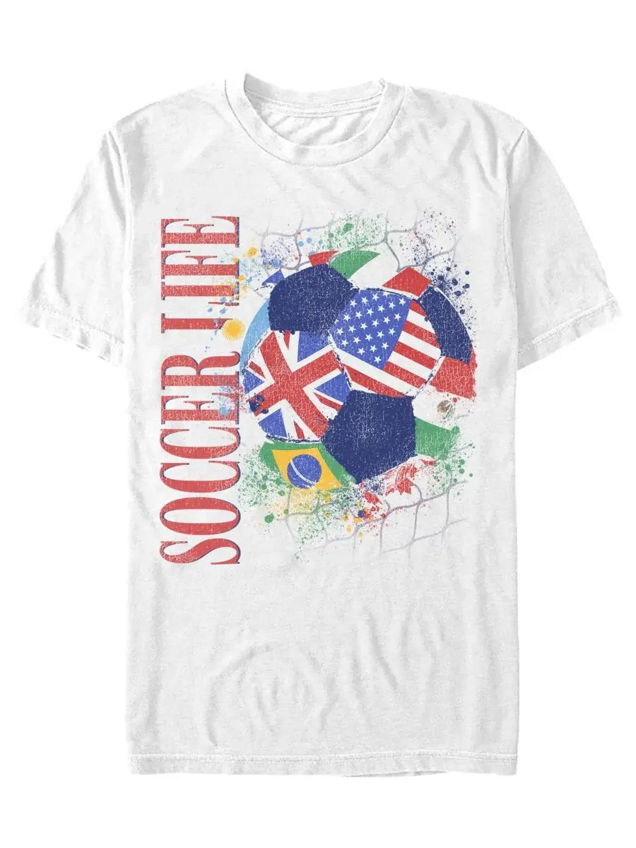 Футболка с принтом Soccer Is Life Fifth Sun — изображение 1 из 3, белый