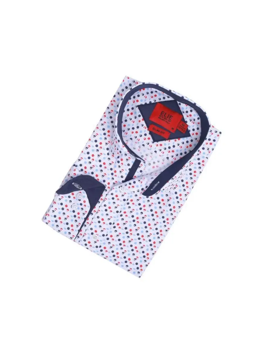 Рубашка с длинным рукавом, Slim Fit Elie Balleh — изображение 4 из 5, белый