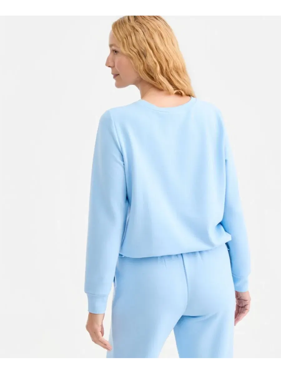 Женский свитшот из флиса LuxLounge с капюшоном Style & Co, Pretty Peri — изображение 2 из 3
