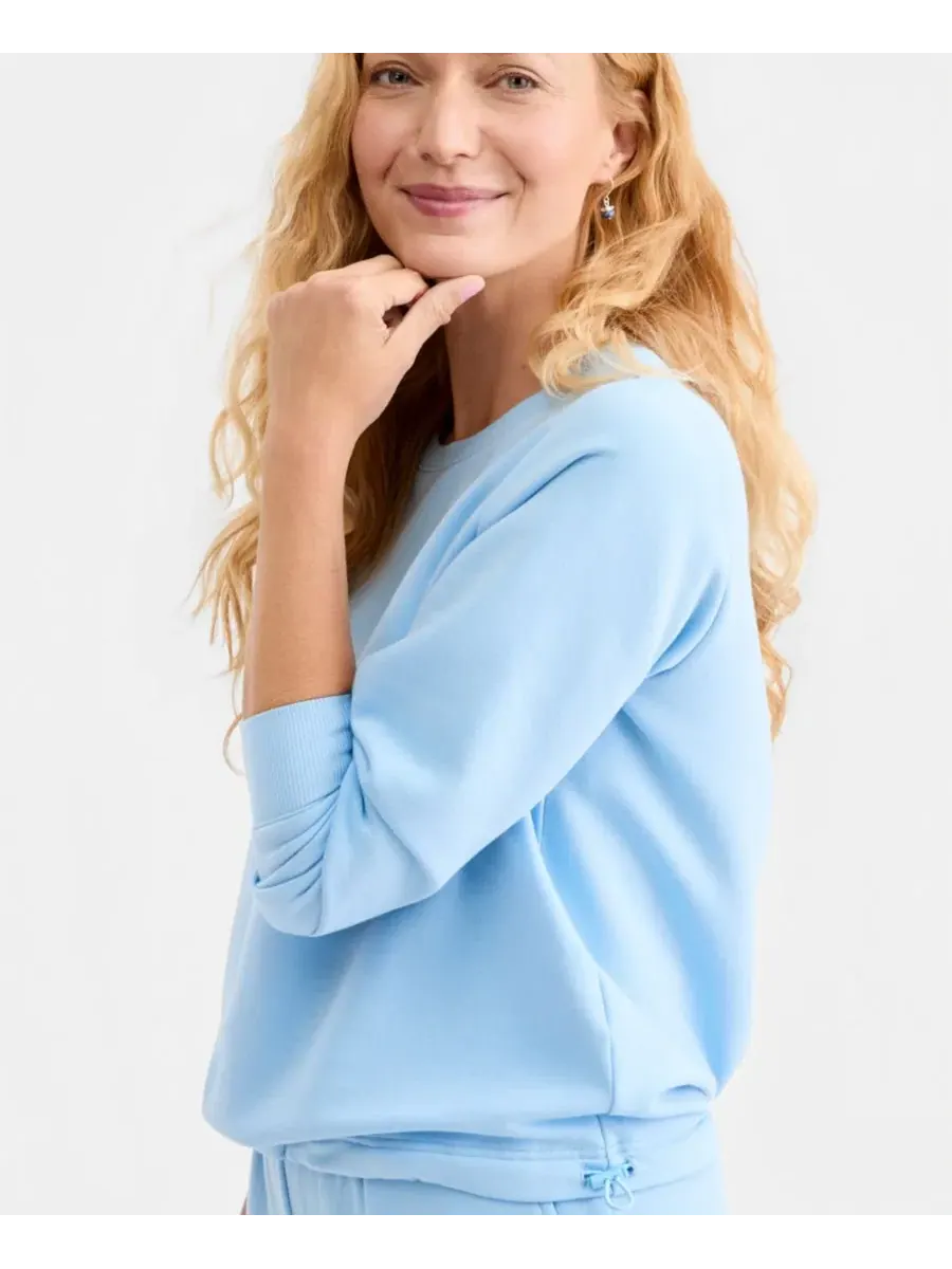 Женский свитшот из флиса LuxLounge с капюшоном Style & Co, Pretty Peri — изображение 3 из 3