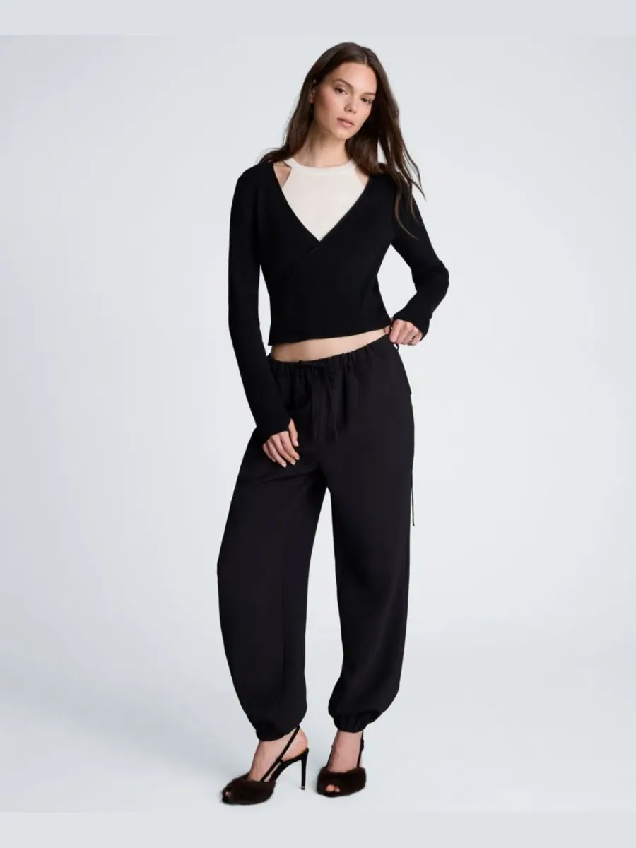 Брюки джоггеры с завязкой Vision Twill Kenneth Cole — изображение 6 из 11, черный