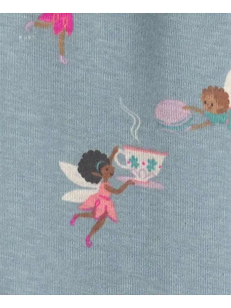 Комплект пижам из 4 предметов Fairy Tea Party Carter's — изображение 2 из 5, синий/кремовый