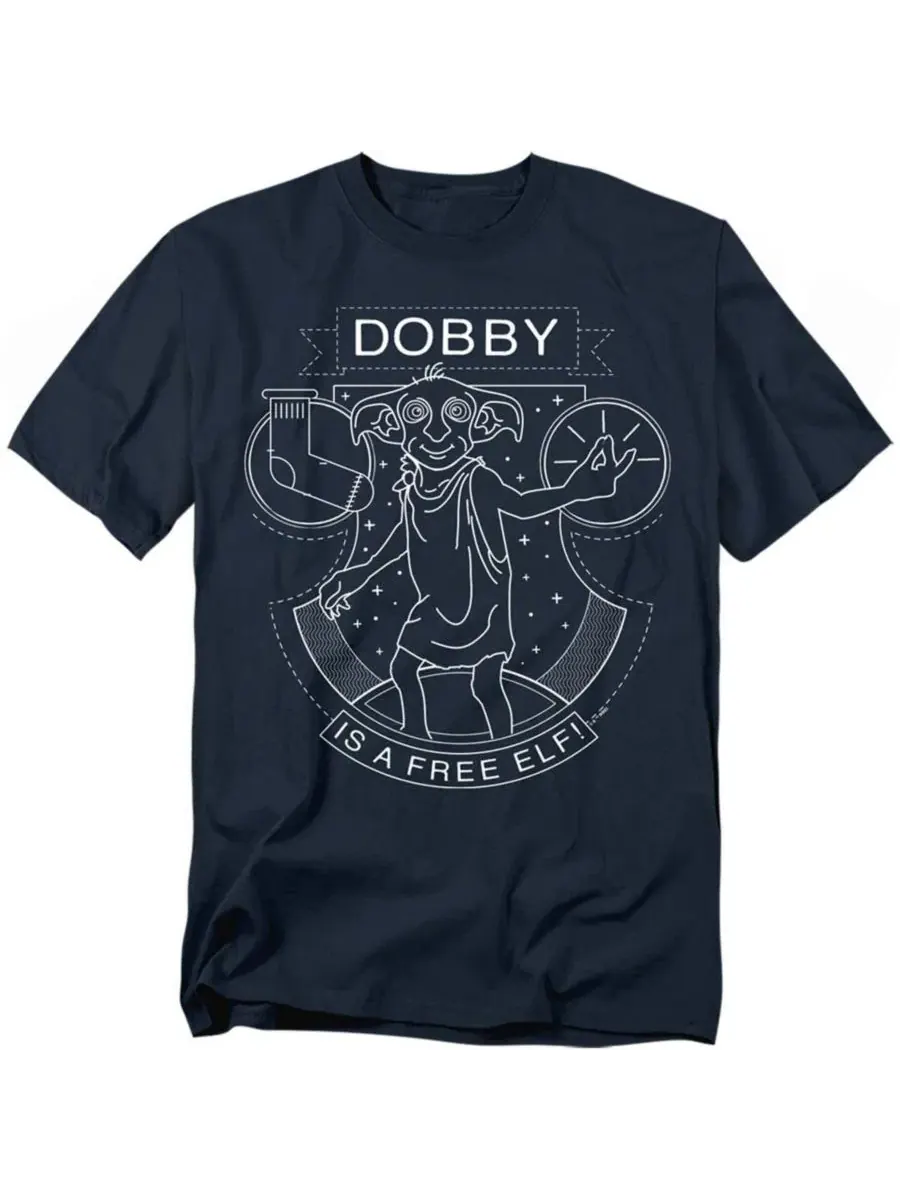 Футболка с принтом Dobby The Free Elf Harry Potter — изображение 1 из 3, темно-синий