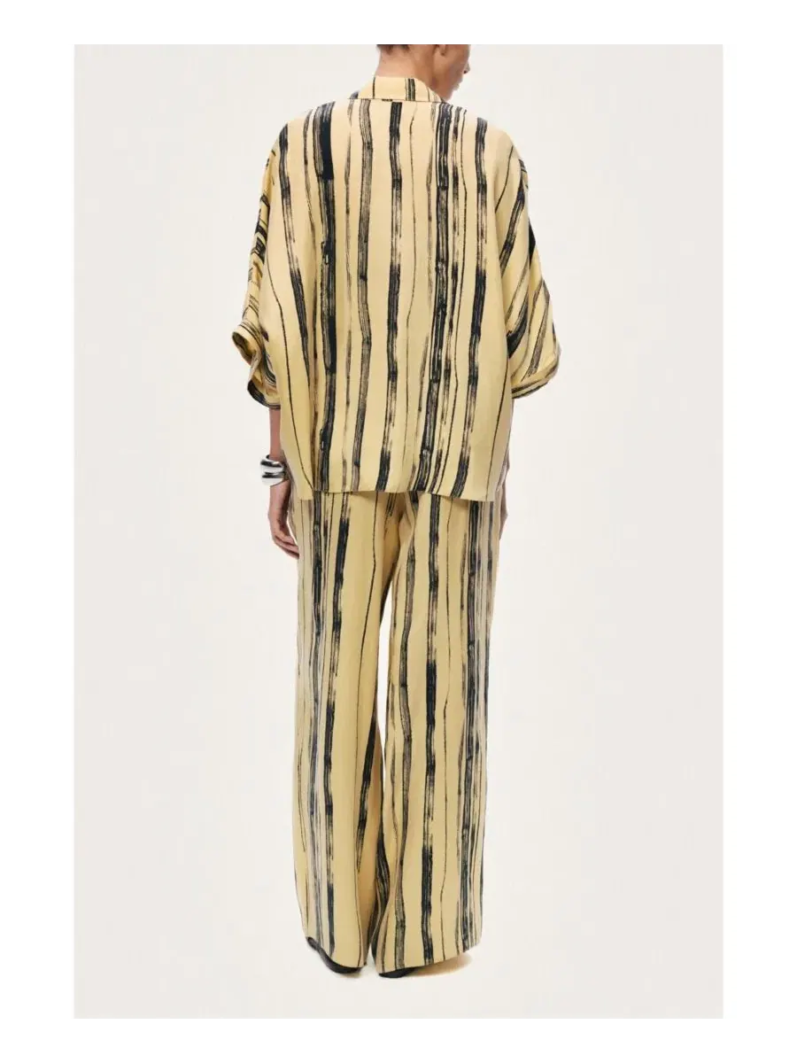 Женская рубашка с длинным рукавом с абстрактным принтом NOCTURNE — изображение 4 из 8, мульти