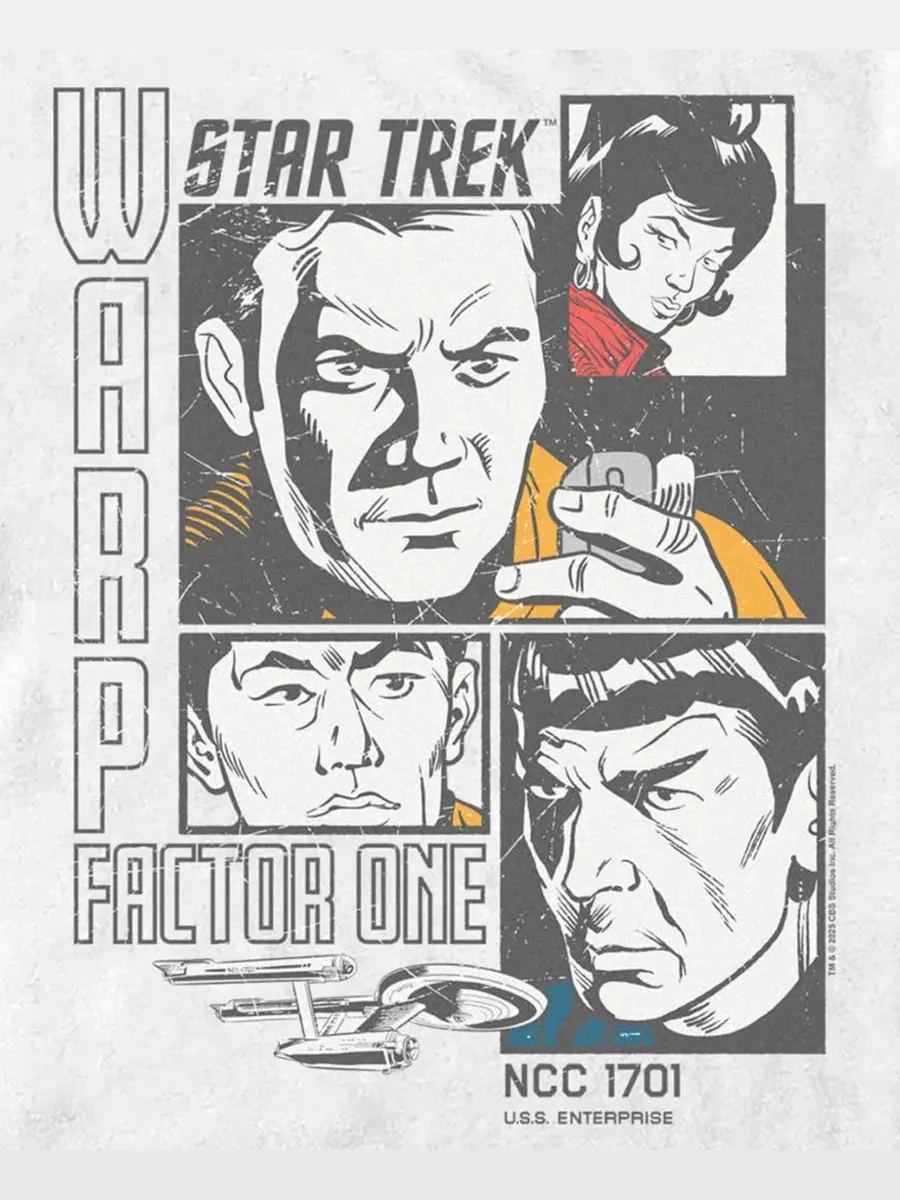 Футболка с принтом Star Trek The Original Series Factor One Fifth Sun — изображение 3 из 3, белый
