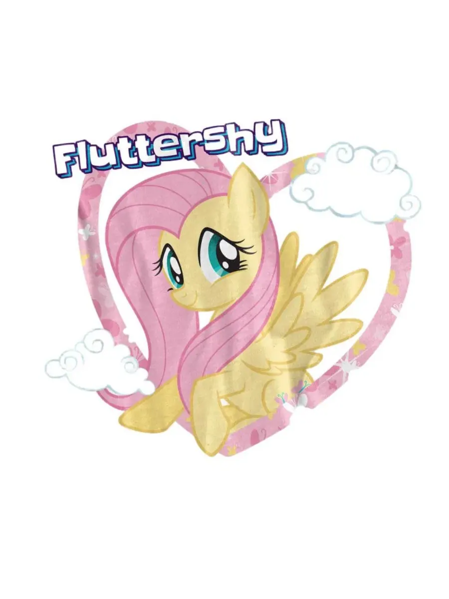 Футболка с принтом My Little Pony TV Fluttershy Hasbro+ — изображение 2 из 3, приглушенный