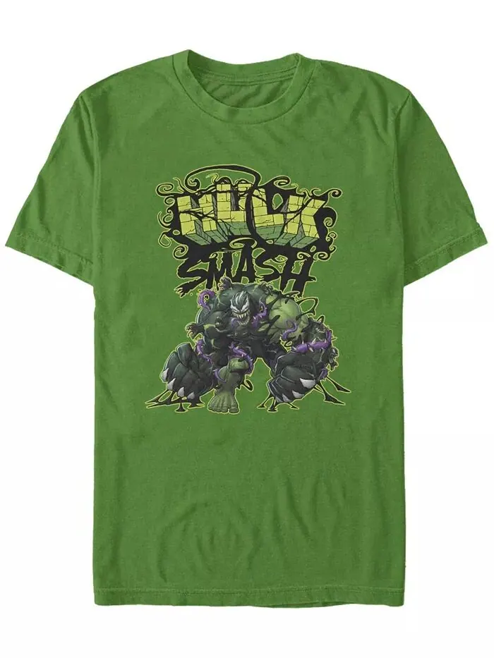 Мужская футболка Venom Hulk Smash с коротким рукавом и круглым вырезом Fifth Sun — изображение 1 из 1, зеленый