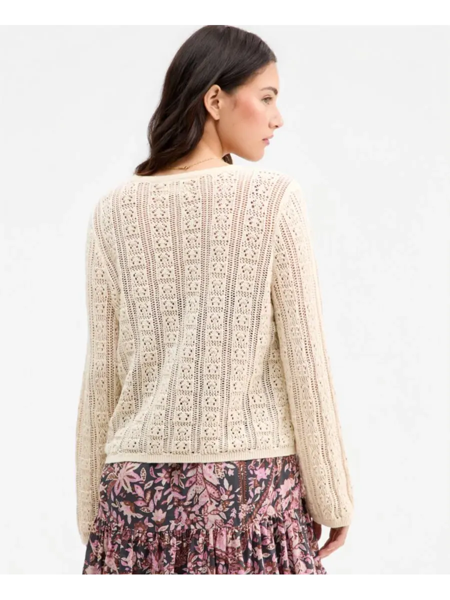 Кардиган с завязками спереди с длинным рукавом Lucky Brand — изображение 4 из 4, серый
