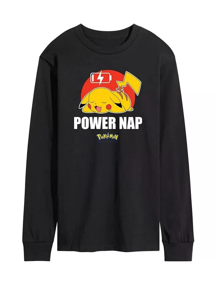 Футболка мужская Pokemon Power Nap с длинным рукавом AIRWAVES — изображение 1 из 2, черный