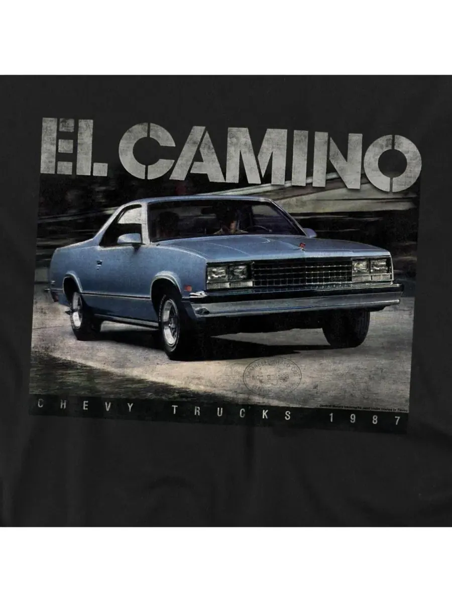 Футболка с длинным рукавом Chevy El Camino Truck 87 Corvette — изображение 2 из 3, черный
