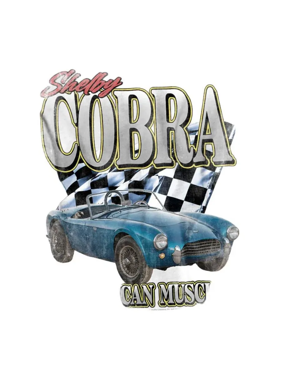 Футболка с принтом Shelby Cobra American Muscle Mustang — изображение 2 из 3, белый