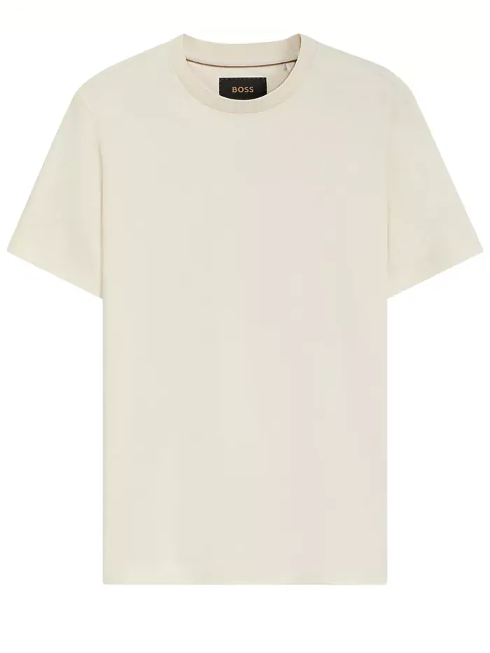Мужская футболка из мерсеризованного хлопка Regular-Fit Hugo Boss — изображение 2 из 4, белый