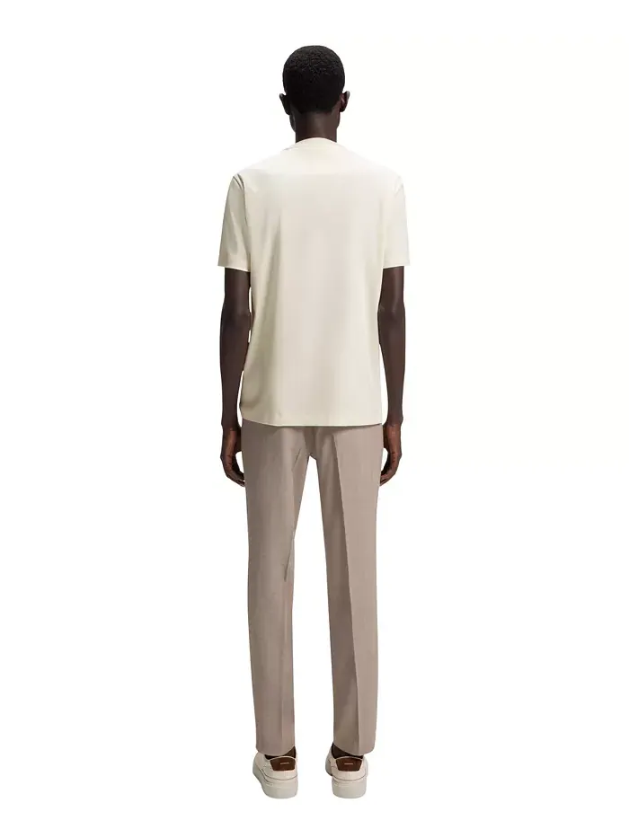Мужская футболка из мерсеризованного хлопка Regular-Fit Hugo Boss — изображение 3 из 4, белый