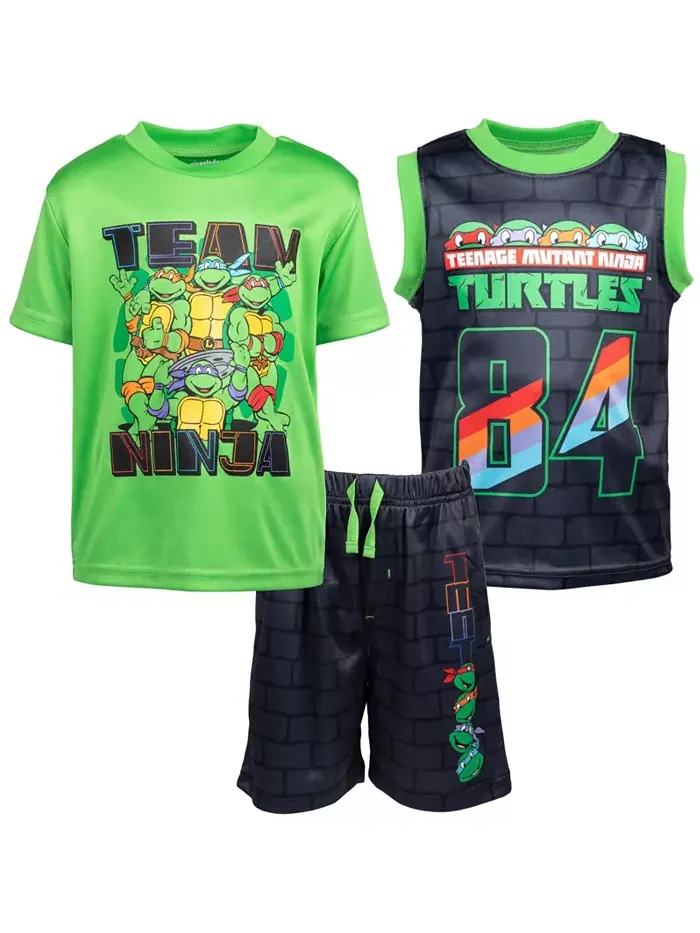 Футболка, топ и шорты (3 предмета) TEENAGE MUTANT NINJA TURTLES