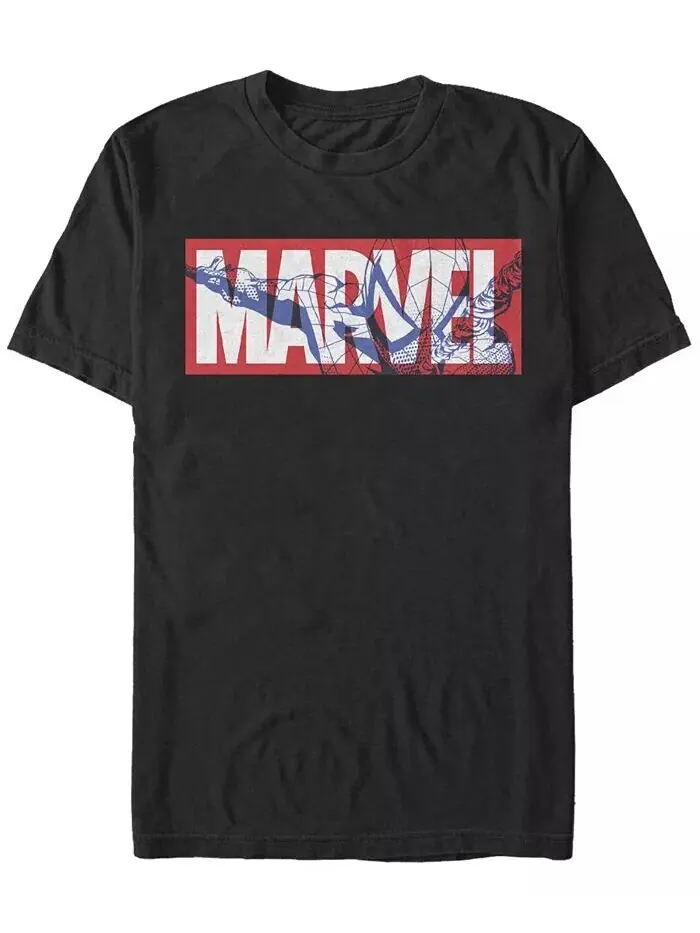 Мужская футболка с короткими рукавами Spider Marvel Crew Fifth Sun — изображение 1 из 1, черный