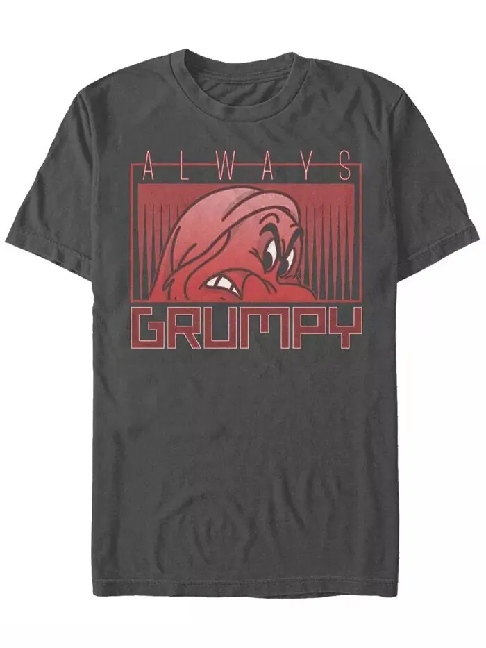 Мужская футболка Always Grumpy с коротким рукавом и круглым вырезом Fifth Sun — изображение 1 из 1, темно-серый