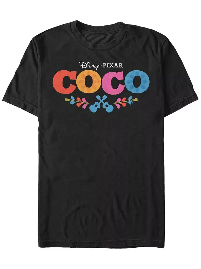 Футболка мужская с коротким рукавом Disney Pixar Coco, с логотипом фильма Fifth Sun — изображение 1 из 1, черный