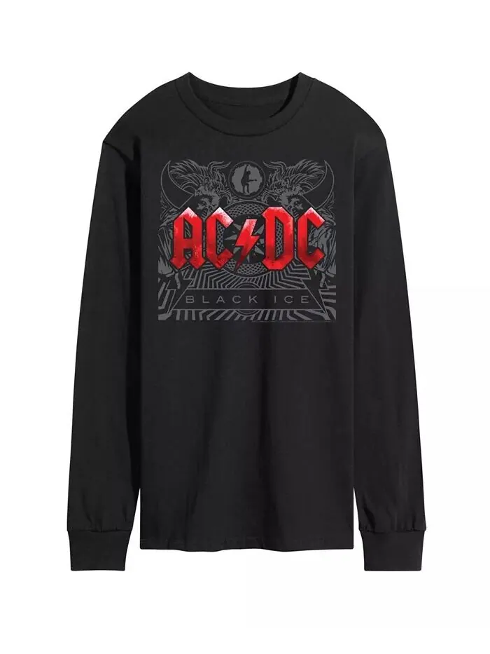 Мужская футболка ACDC Black Ice с длинным рукавом AIRWAVES — изображение 1 из 2, черный