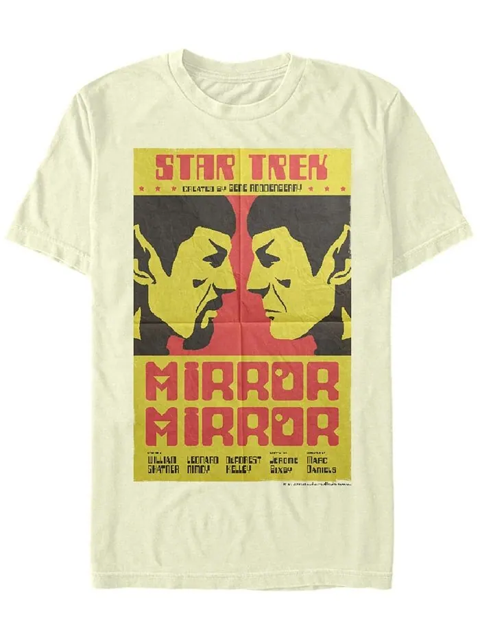 Мужская футболка Star Trek The Original Series Spock с зеркальным изображением и короткими рукавами — изображение 1 из 1