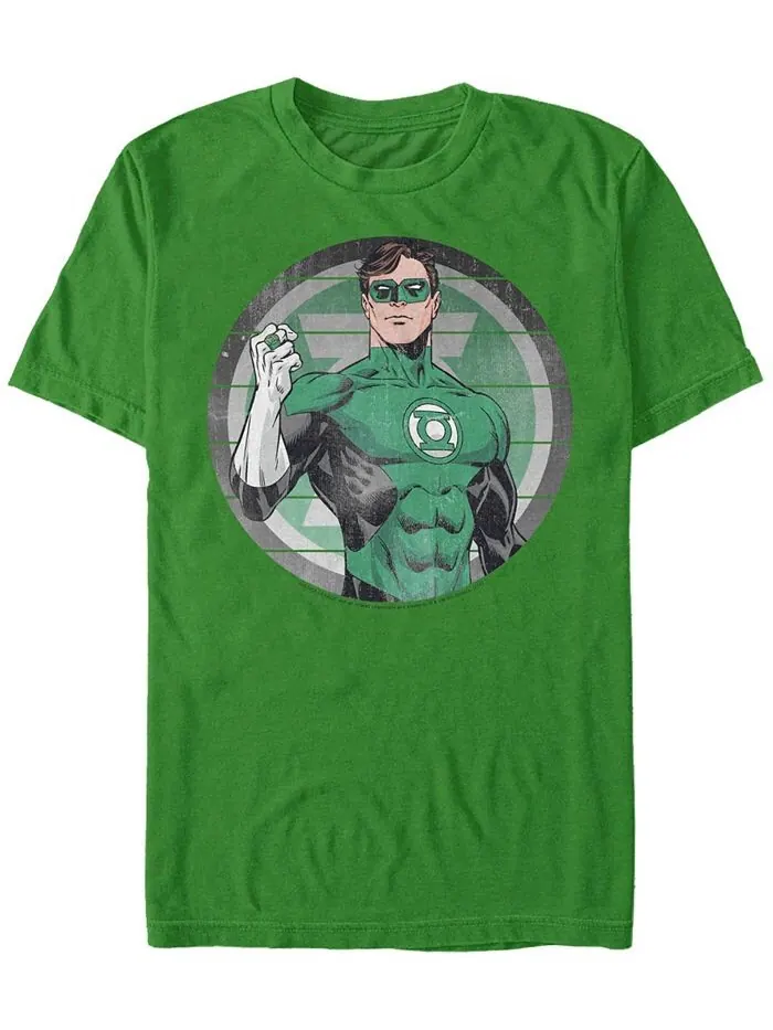 Мужская футболка с короткими рукавами и изображением комиксов Dc Green Lantern Comic Fifth Sun — изображение 1 из 1, зеленый