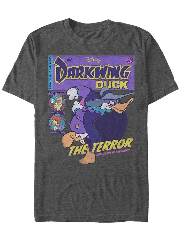 Мужская футболка с коротким рукавом Darkwing Comic Fifth Sun — изображение 1 из 1, темный серый