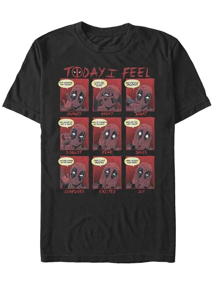 Мужская футболка с короткими рукавами Deadpool Feels Fifth Sun — изображение 1 из 1, черный