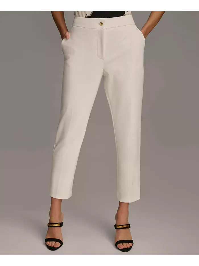 Женские узкие брюки до щиколотки Donna Karan New York — изображение 1 из 4, бежевый