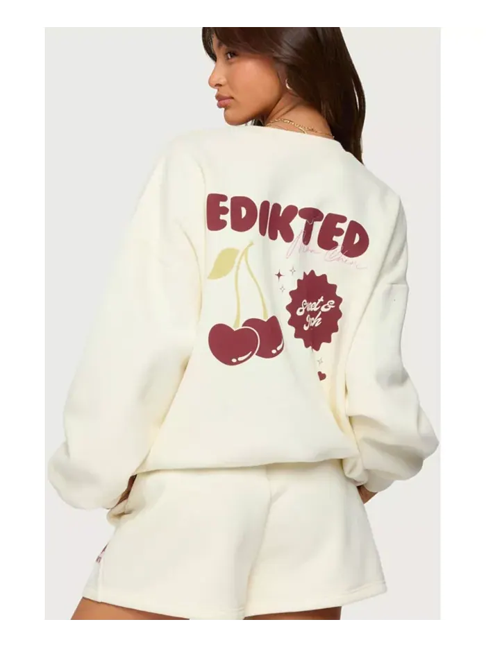 Женская толстовка Cherry Babe Edikted — изображение 2 из 5, бежевый