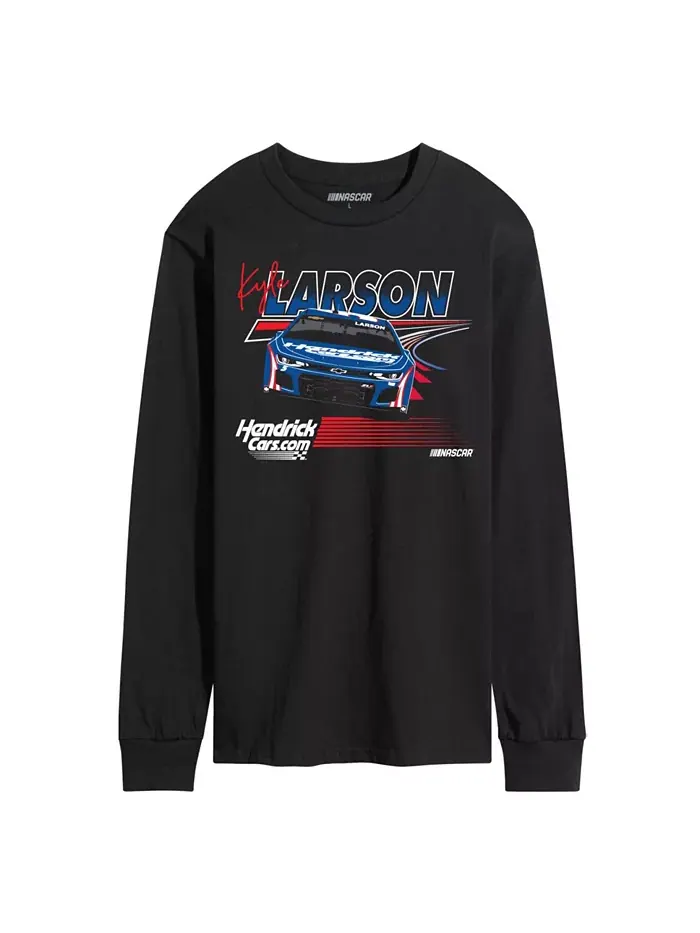Мужская футболка с длинным рукавом NASCAR Kyle Larson Airwaves — изображение 1 из 3, черный