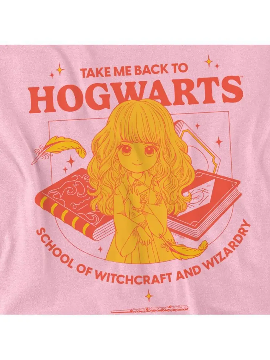 Мужская футболка «Гермиона возвращается в Хогвартс» Harry Potter — изображение 2 из 3, розовый