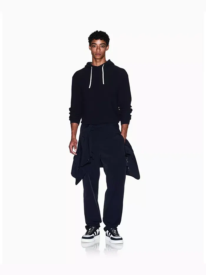 Мужской свитер с капюшоном вафельной вязки A|X Armani Exchange — изображение 2 из 5, синий