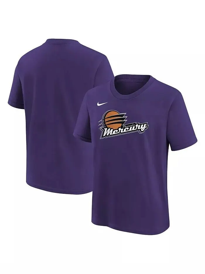 Фиолетовая футболка с логотипом Big Boys and Girls Phoenix Mercury Essential Nike — изображение 1 из 3, фиолетовый