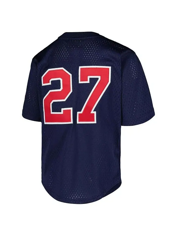 Big Boys David Ortiz Navy Minnesota Twins Cooperstown Collection Сетчатый тренировочный трикотаж — изображение 2 из 3