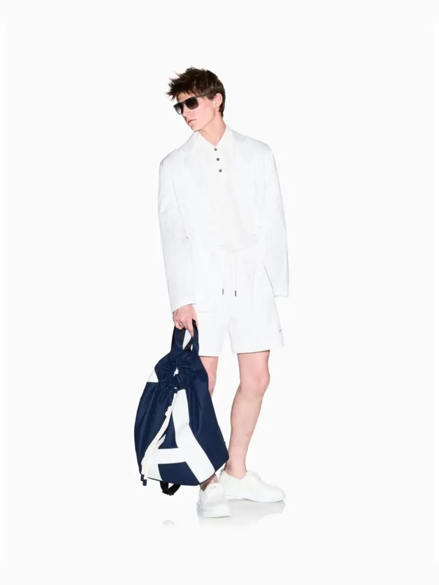 Мужские флисовые шорты белого цвета A|X Armani Exchange — изображение 1 из 4, бежевый