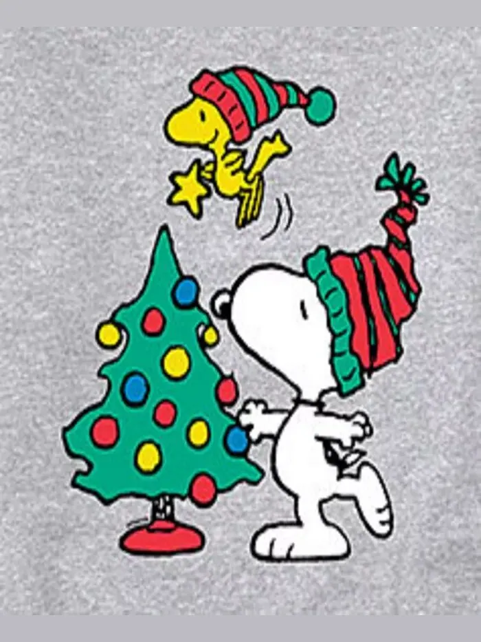 Мужская флисовая кофта с длинным рукавом Peanuts Snoopy Tree AIRWAVES — изображение 3 из 3, серый