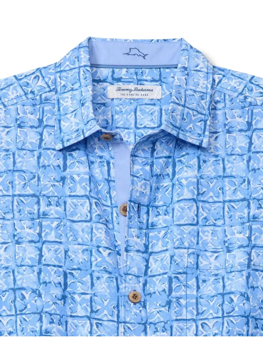 Мужская рубашка Coastal Ease Carrico Tiles Tommy Bahama — изображение 4 из 4, ледяной узор
