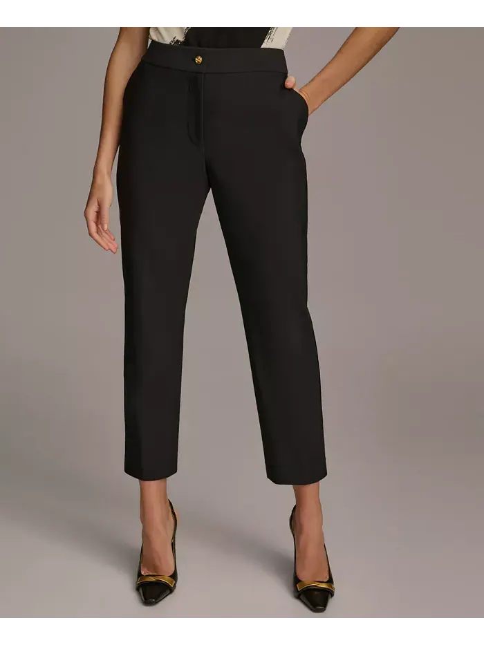 Женские узкие брюки до щиколотки, Regular & Petite Donna Karan New York — изображение 1 из 5, черный