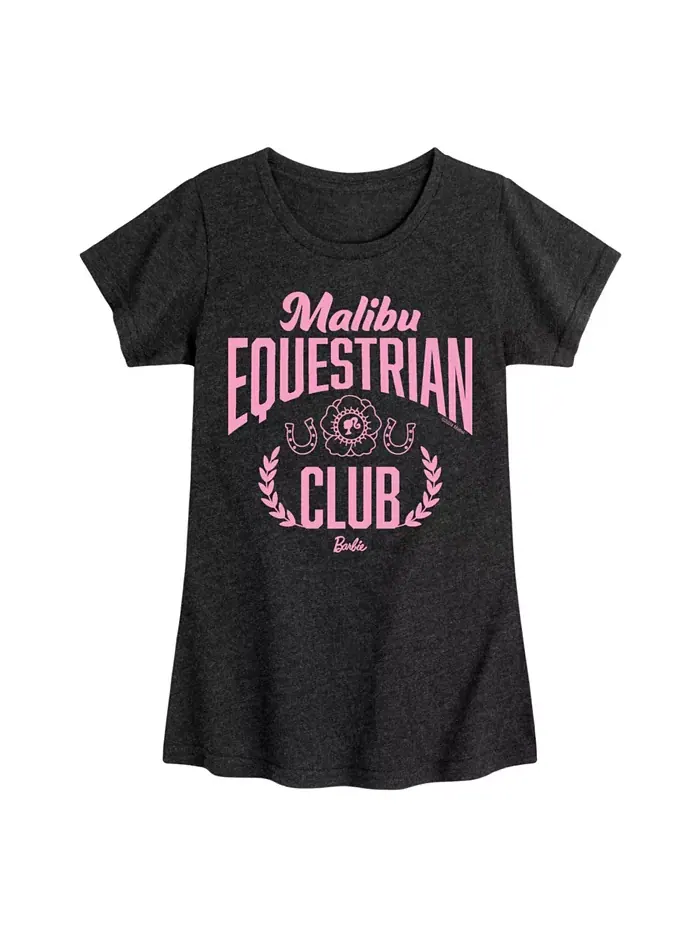 Футболка с коротким рукавом Big Girls Malibu Equestrian Club с графическим принтом Barbie