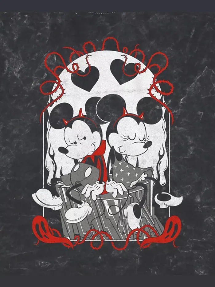 Мужская футболка с коротким рукавом Mickey's Goth Tarot Fifth Sun — изображение 3 из 3, черный