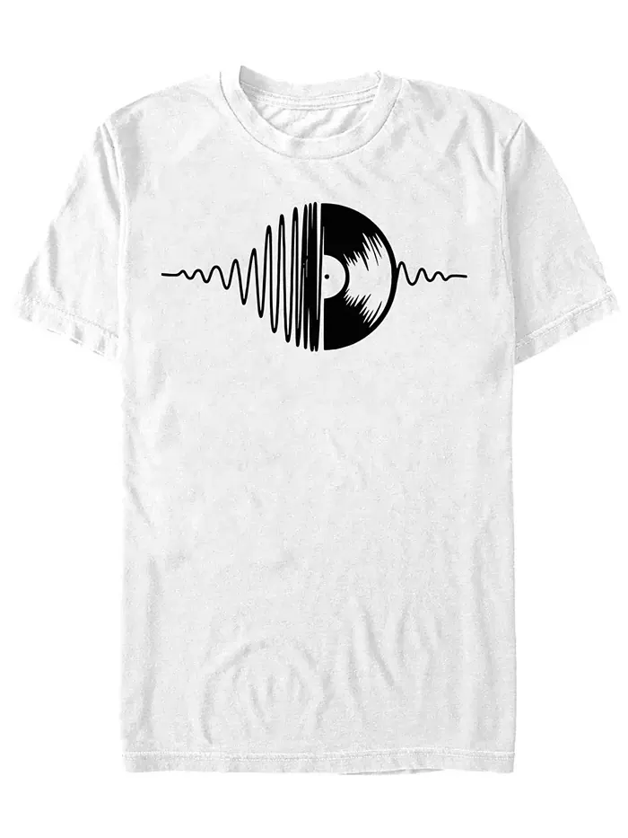 Мужская футболка с коротким рукавом Music Vinyl Design By Humans — изображение 1 из 3, белый