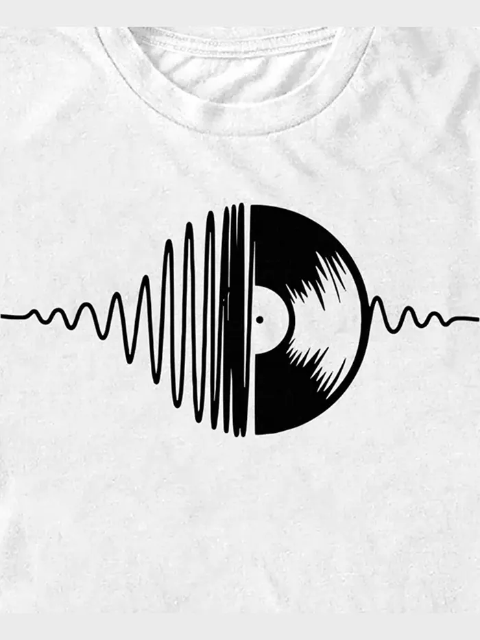 Мужская футболка с коротким рукавом Music Vinyl Design By Humans — изображение 3 из 3, белый