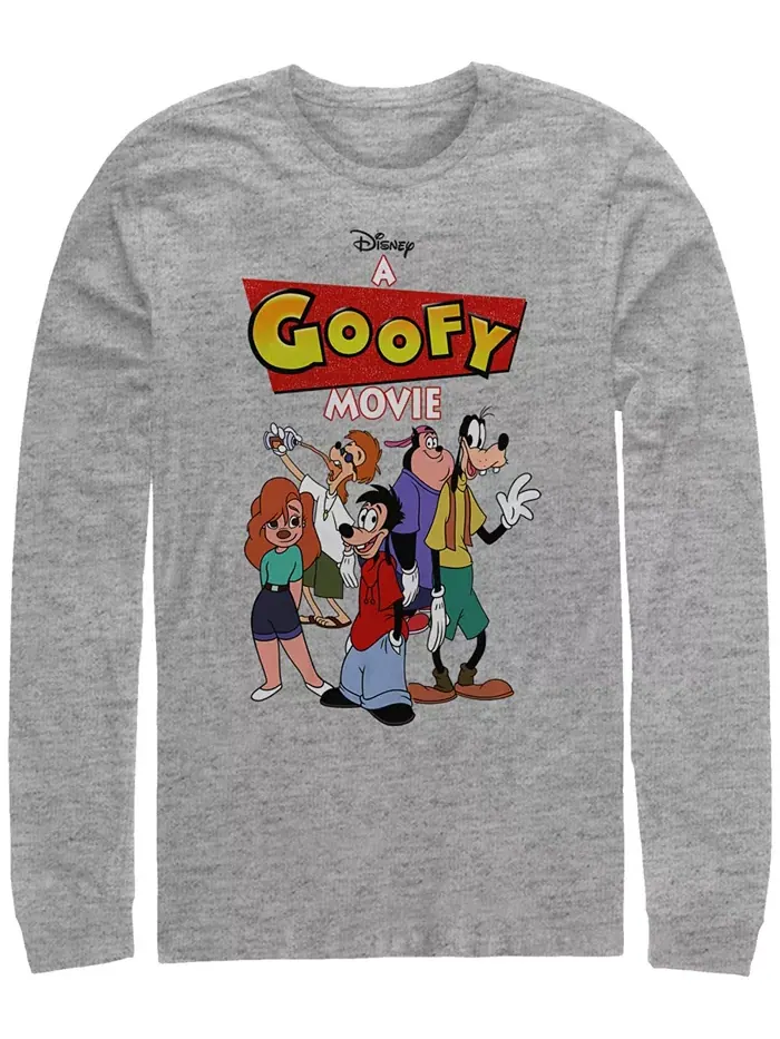 Футболка мужская с длинным рукавом и круглым вырезом A Goofy Movie Logo Group Fifth Sun — изображение 1 из 1, серый